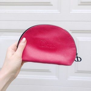 Dior pink cosmetic bag